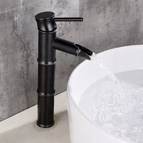 Bateria umywalkowa stojąca czarna jednouchwytowa | REEVE