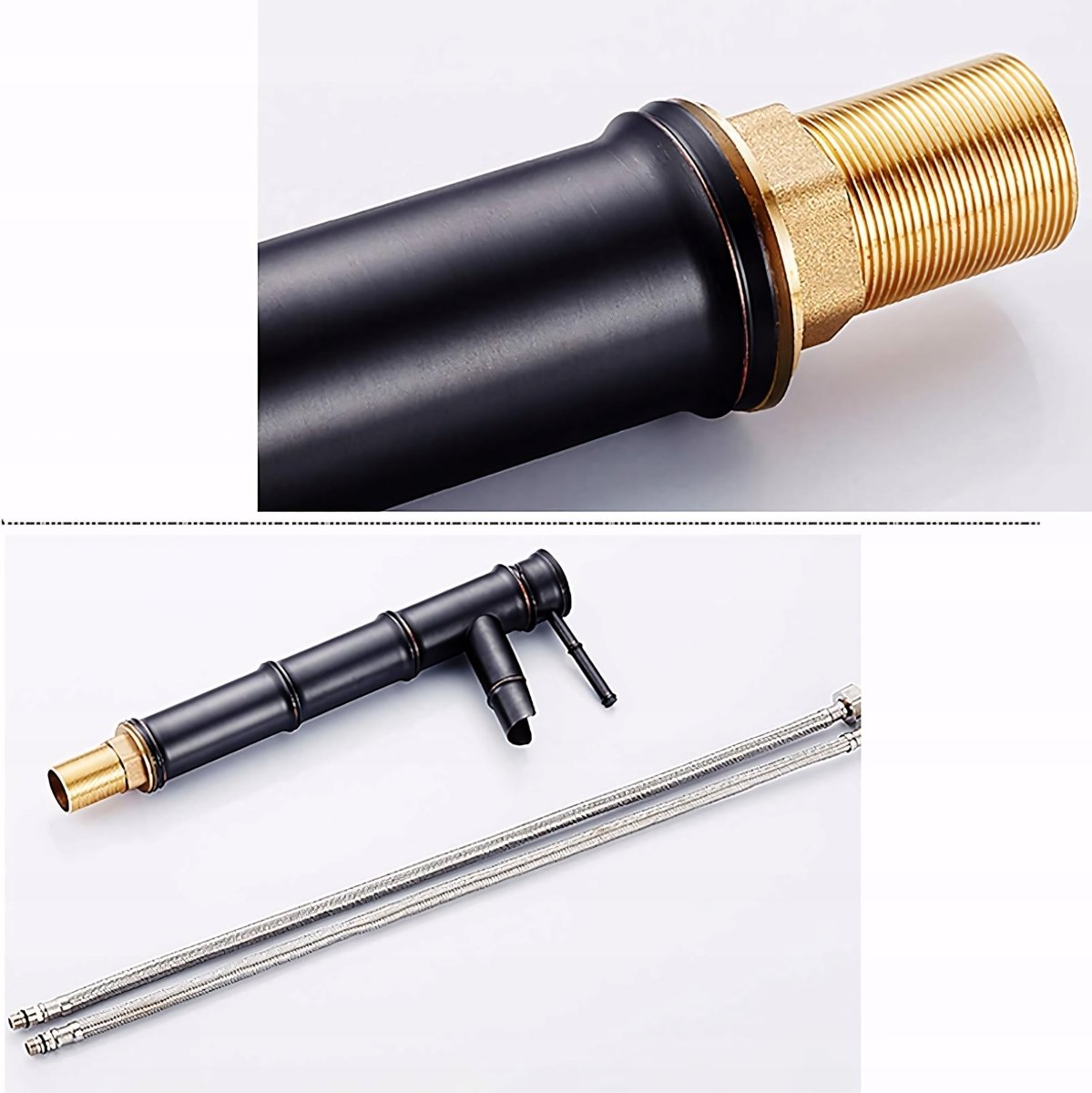 Bateria umywalkowa stojąca czarna jednouchwytowa | REEVE