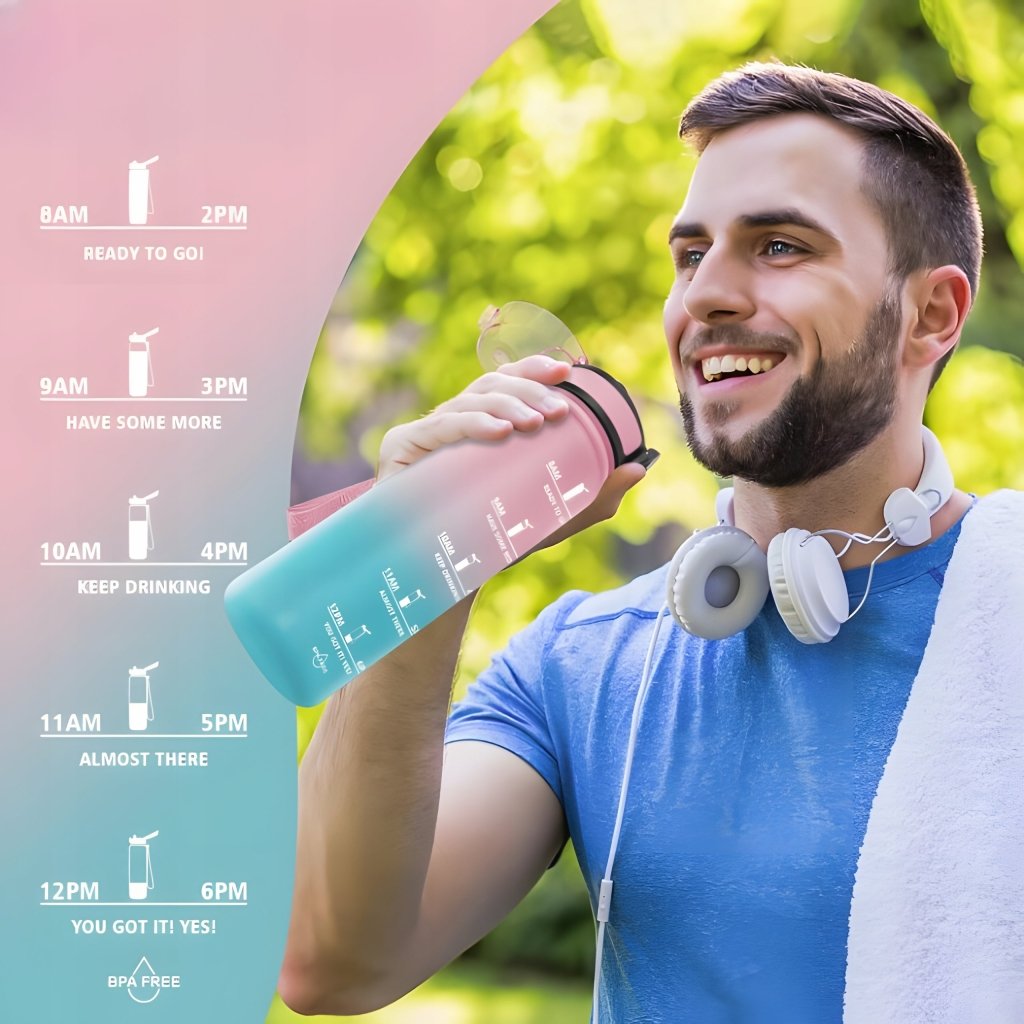 Bidon 1,5 l Tritan z filtrem na owoce, różowo - turkusowy | REEVE