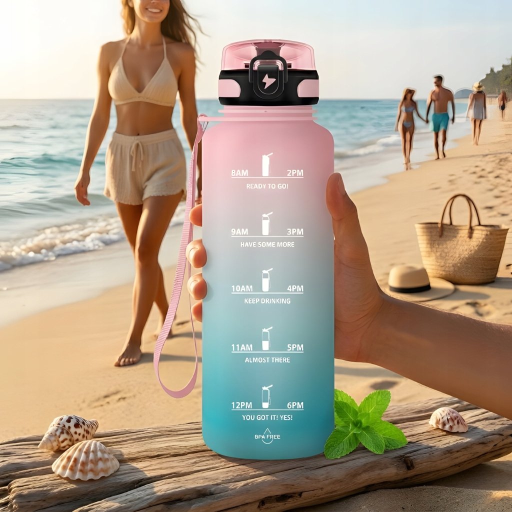 Bidon 1,5 l Tritan z filtrem na owoce, różowo - turkusowy | REEVE