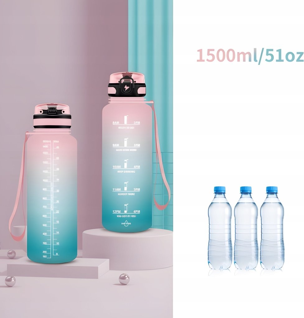 Bidon 1,5 l Tritan z filtrem na owoce, różowo - turkusowy | REEVE