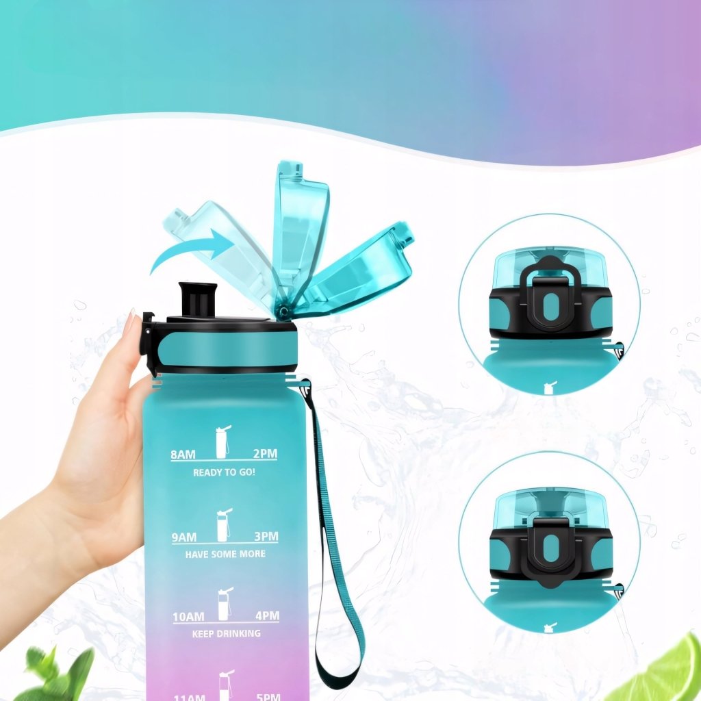 Bidon butelka na wodę 1000ml motywacyjna szczelna 1L | REEVE