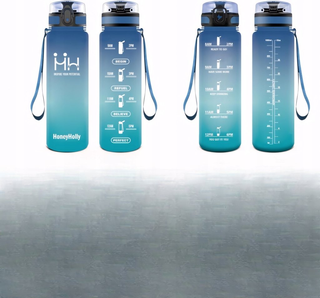 Bidon motywacyjny HoneyHolly 500ml tritan BPA free | REEVE