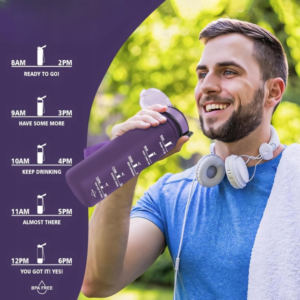 Bidon motywacyjny KollyKolla 1.5L fioletowy | REEVE