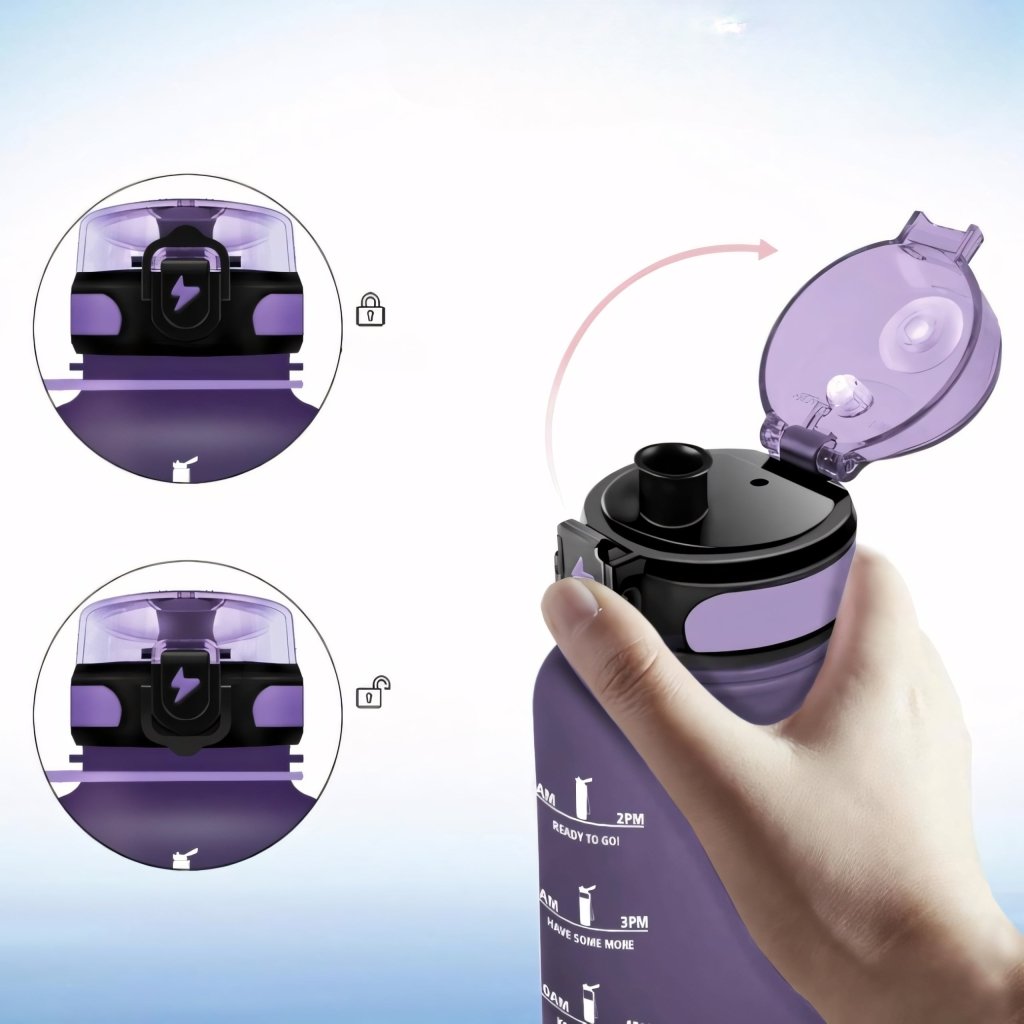 Bidon motywacyjny KollyKolla 1.5L fioletowy | REEVE