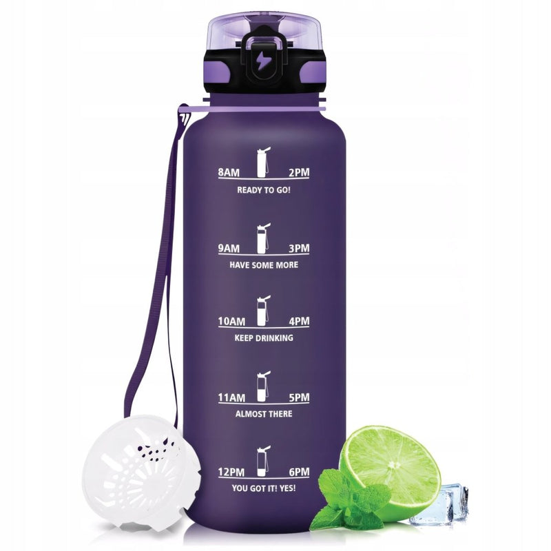 Bidon motywacyjny KollyKolla 1.5L fioletowy | REEVE