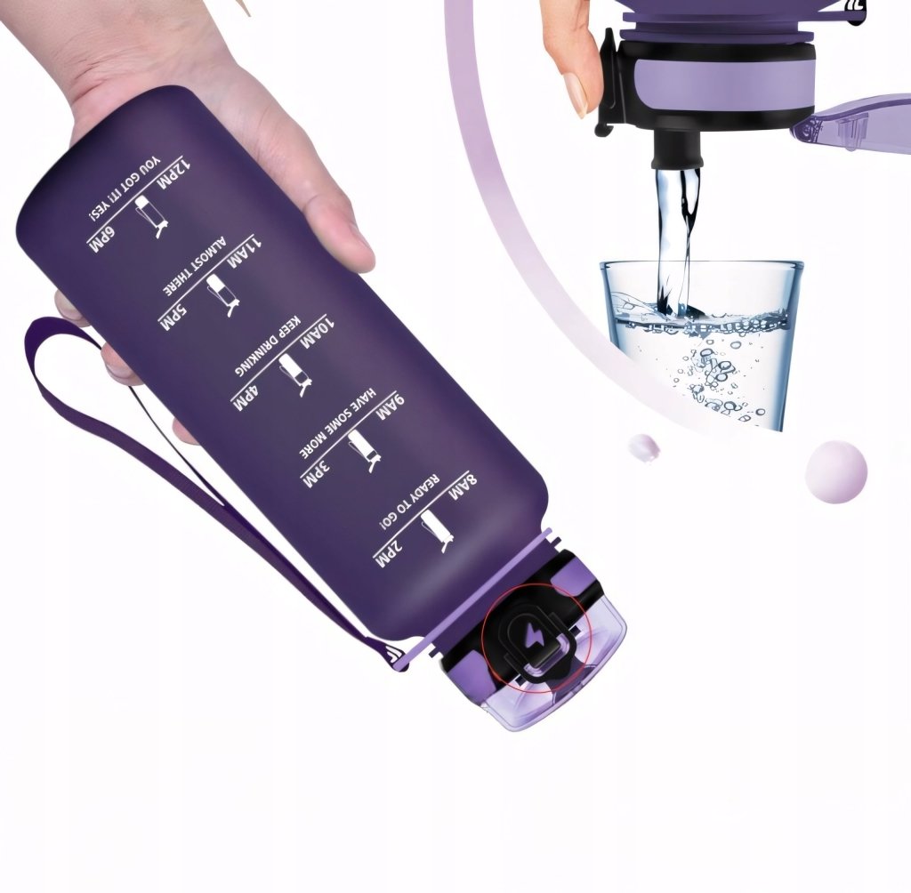 Bidon motywacyjny KollyKolla 1.5L fioletowy | REEVE