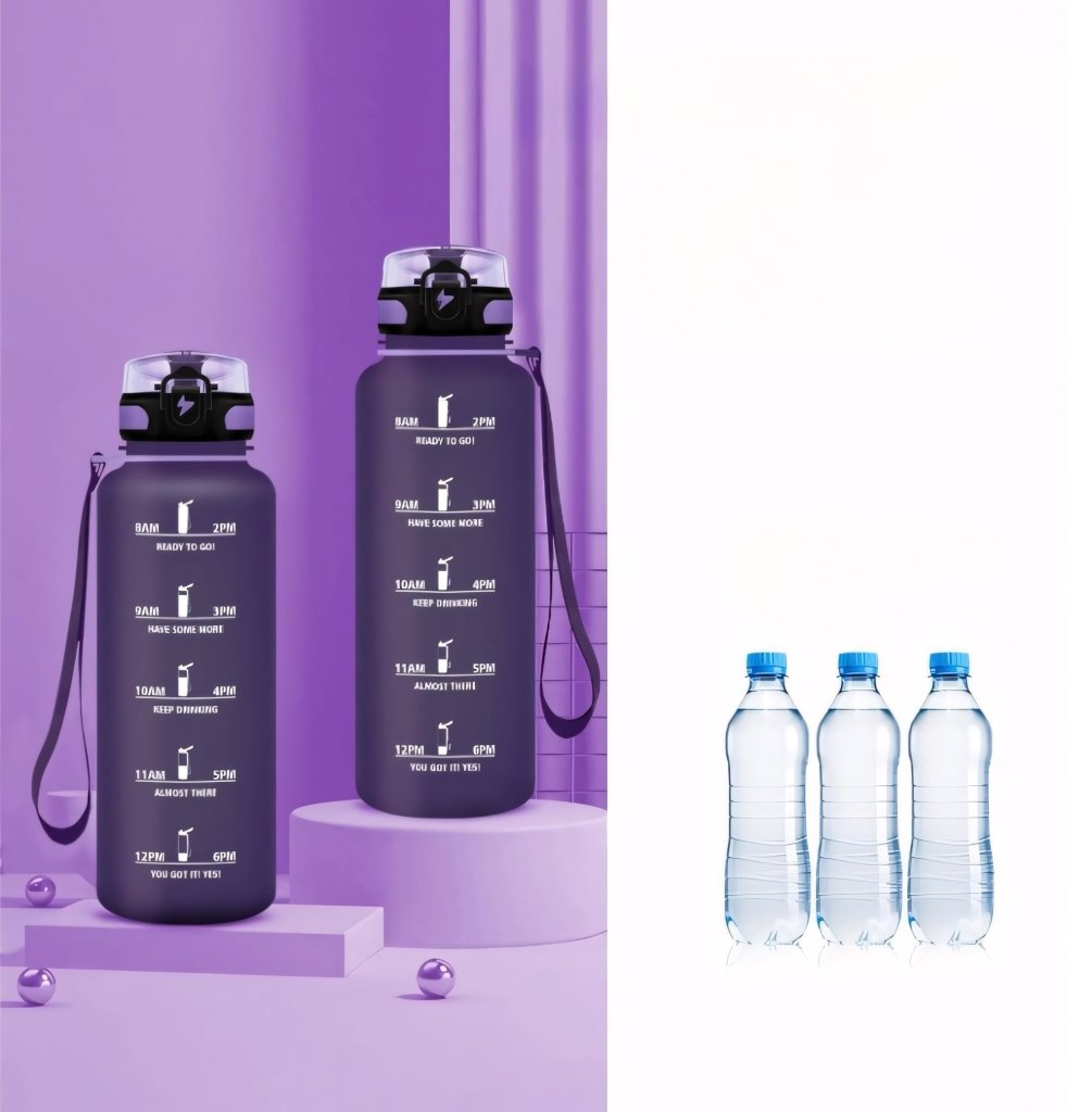 Bidon motywacyjny KollyKolla 1.5L fioletowy | REEVE