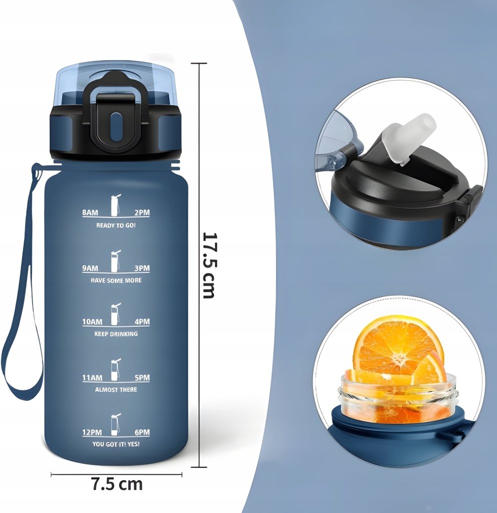 Bidon na wodę ze słomką Honeyholly 500ml BPA Free | REEVE