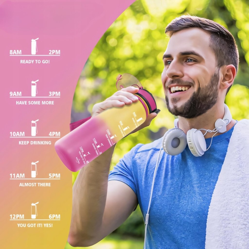 Bidon sportowy 1,5L z filtrem i miarką – Motywacyjny | REEVE