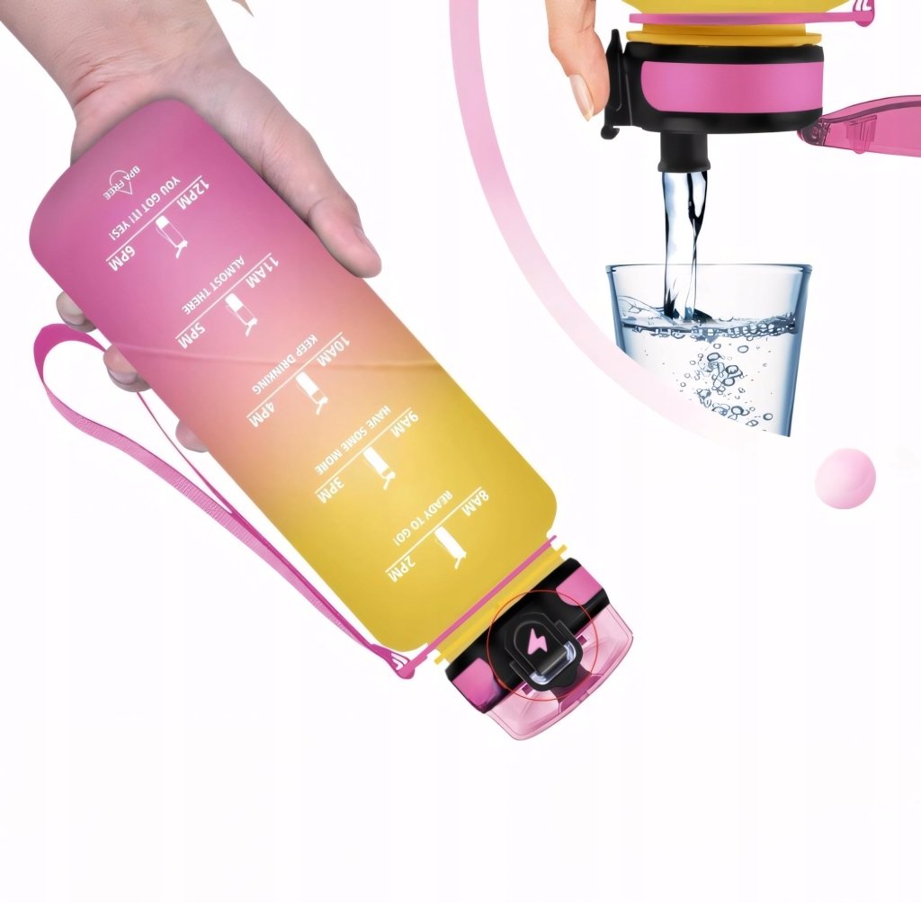 Bidon sportowy 1,5L z filtrem i miarką – Motywacyjny | REEVE