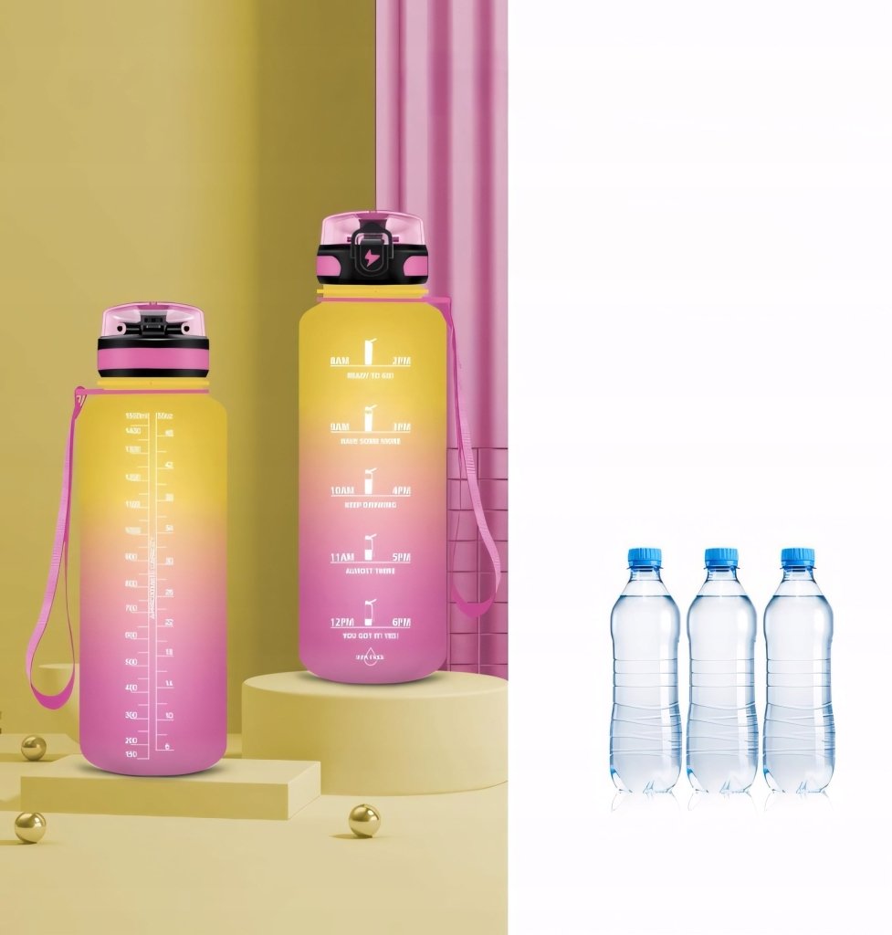 Bidon sportowy 1,5L z filtrem i miarką – Motywacyjny | REEVE