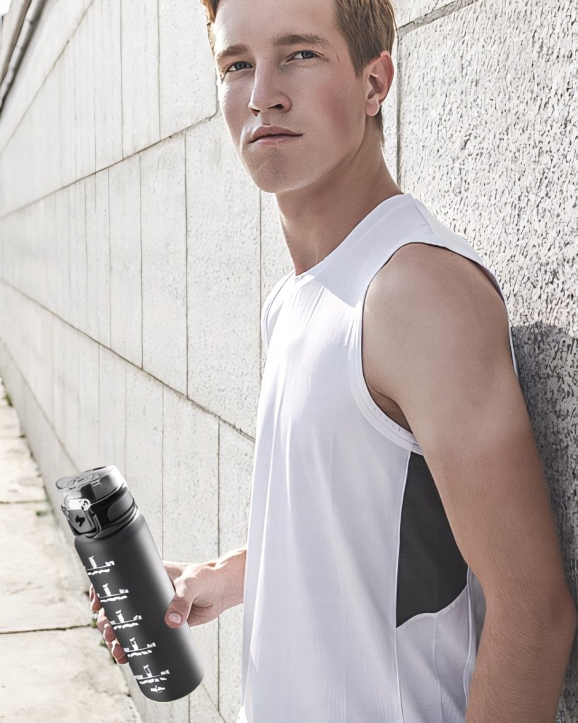 Bidon sportowy HoneyHolly 500ml czarny tritan | REEVE