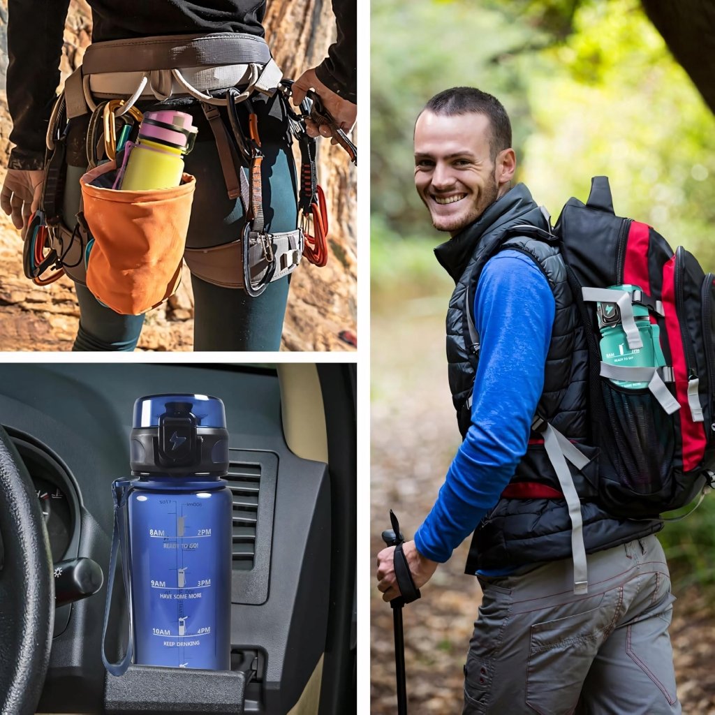 Bidon sportowy HoneyHolly 500ml czarny tritan | REEVE