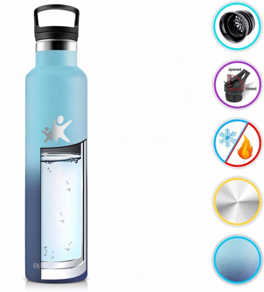 Butelka termiczna 1L z słomką i uchwytem – szczelna, stalowa | REEVE