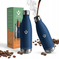 Butelka termiczna 500 ml stalowa, 12/24 h, granatowa | REEVE