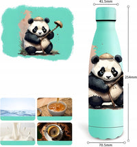 Butelka termiczna 500 ml stalowa z motywem pandy, 12/24 h | REEVE