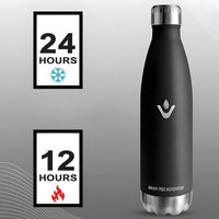 Butelka termiczna 750 ml na napoje gazowane, czarna matowa | REEVE
