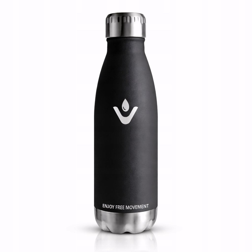 Butelka termiczna 750 ml na napoje gazowane, czarna matowa | REEVE