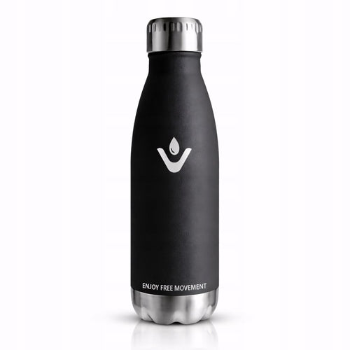 Butelka termiczna 750 ml na napoje gazowane, czarna matowa | REEVE