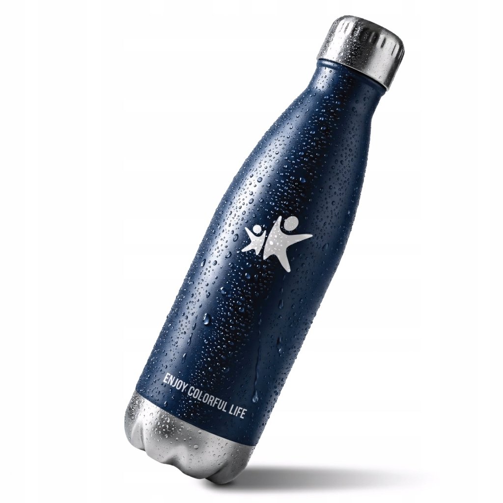 Butelka termiczna 750 ml ze stali 18/8, granatowa matowa | REEVE