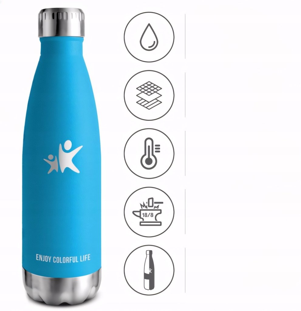 Butelka termiczna bidon stalowy KollyKolla 750ml 12/24H | REEVE