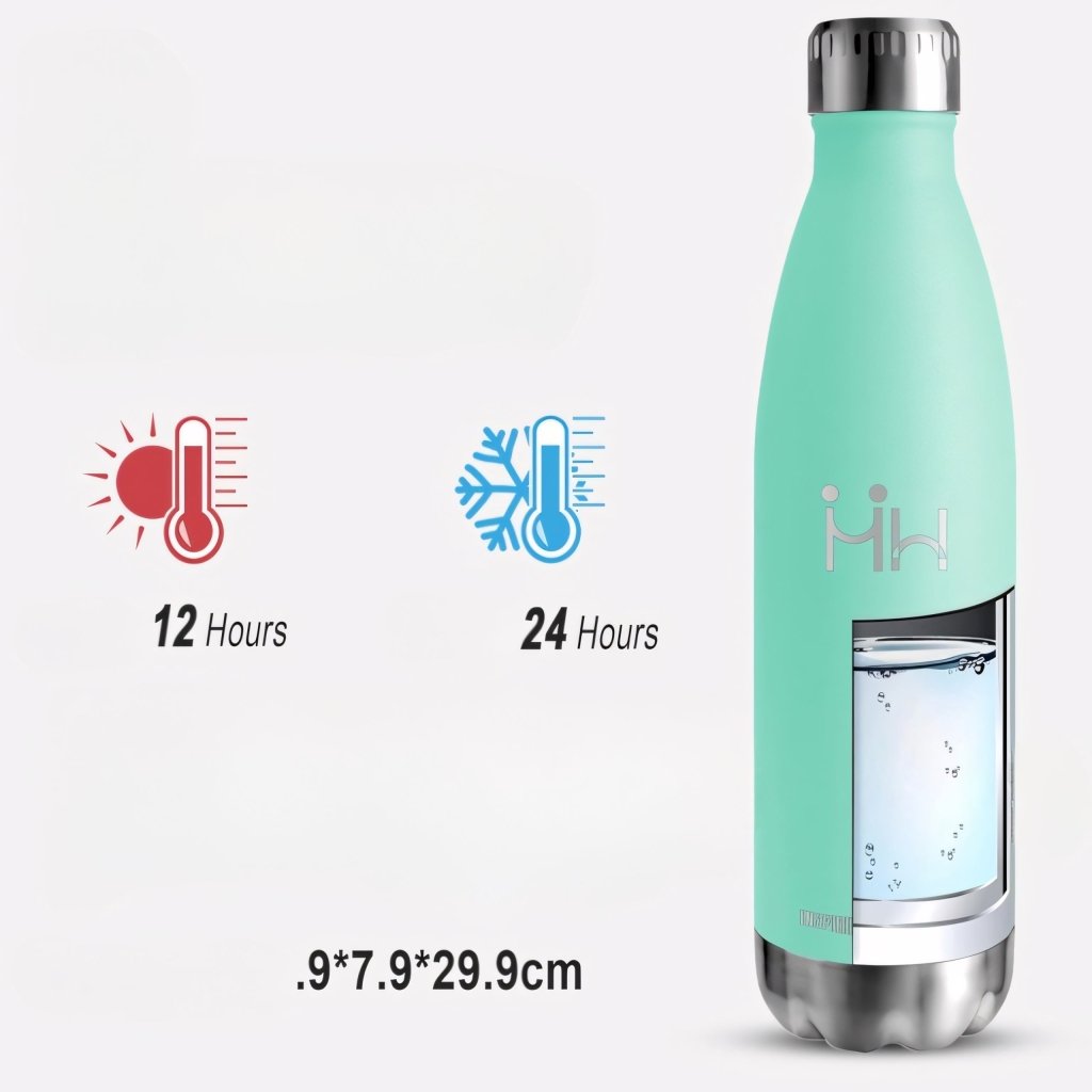 Butelka termiczna dla dzieci 500ml HoneyHolly - turkusowa, BPA free | REEVE