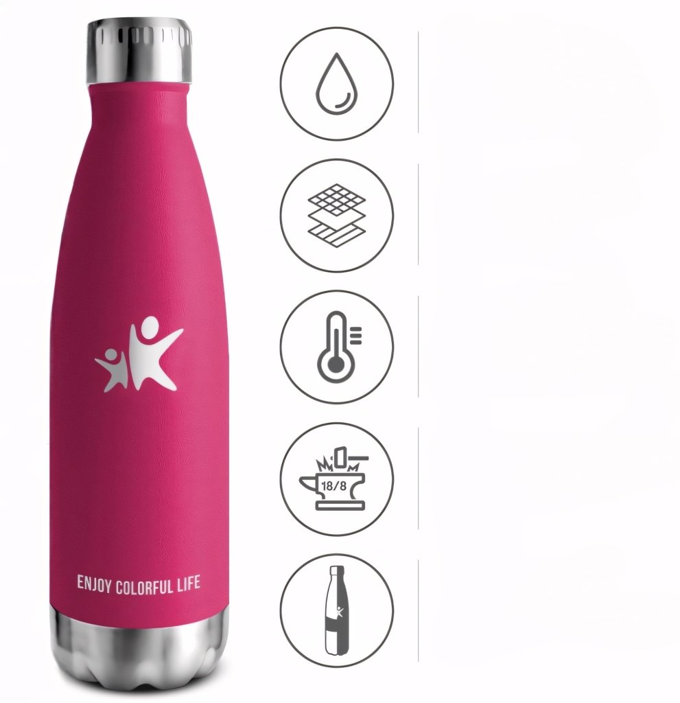 Butelka termiczna KollyKolla 350ml różowa | REEVE