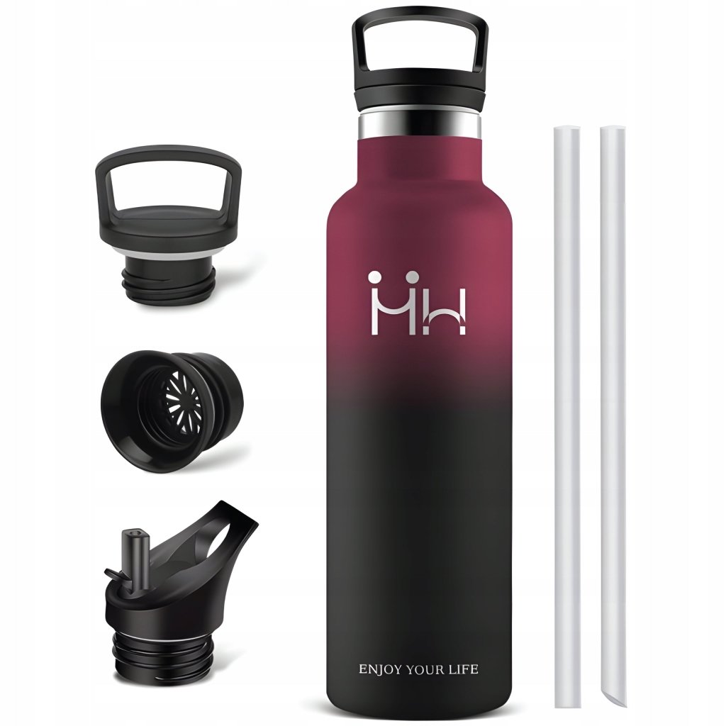 Butelka termiczna termos Honeyholly 750ml stalowa 2 nakrętki | REEVE