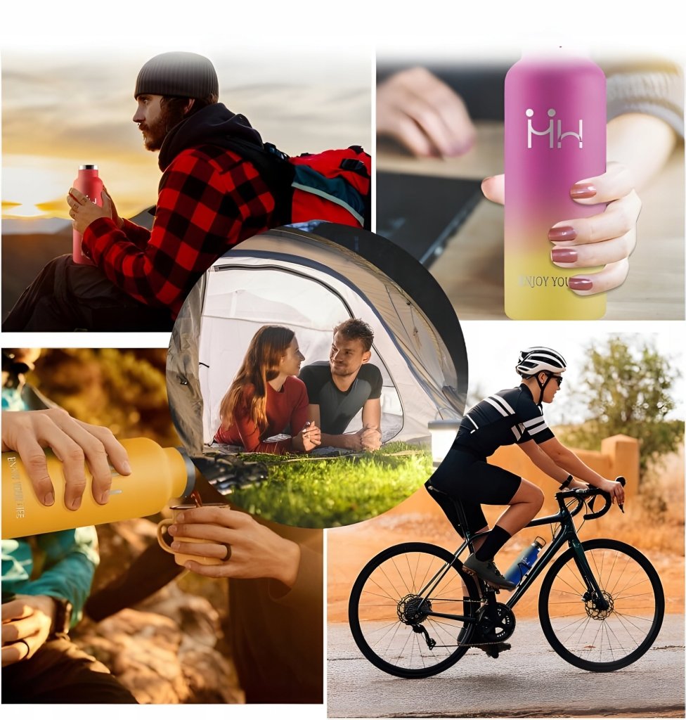 Butelka termiczna termos Honeyholly 750ml stalowa 2 nakrętki | REEVE