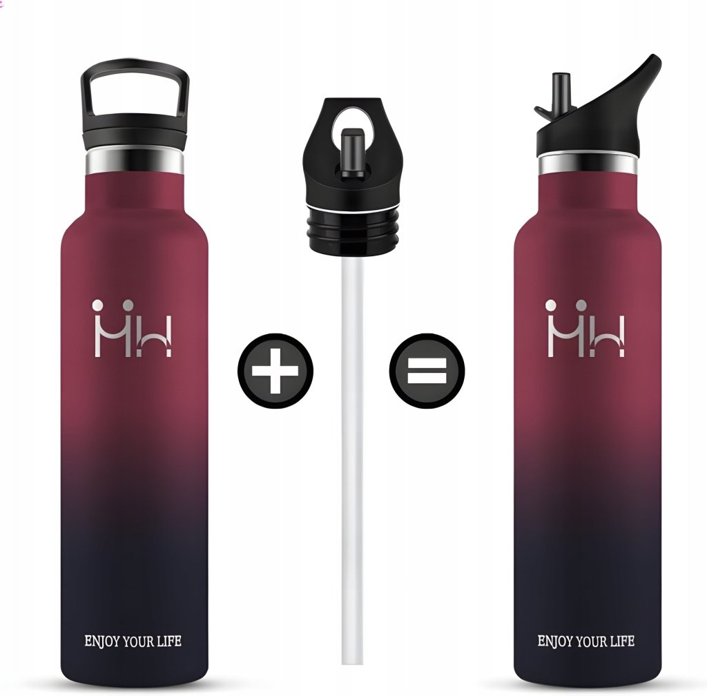 Butelka termiczna termos Honeyholly 750ml stalowa 2 nakrętki | REEVE