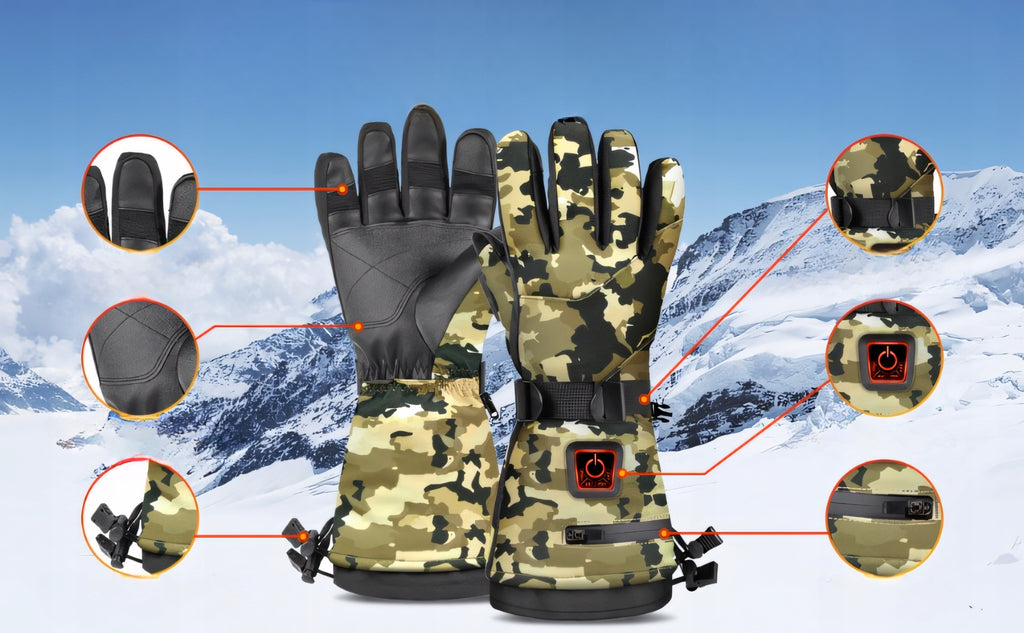 Rękawice ogrzewane elektrycznie 3000mAh rozmiar XL moro