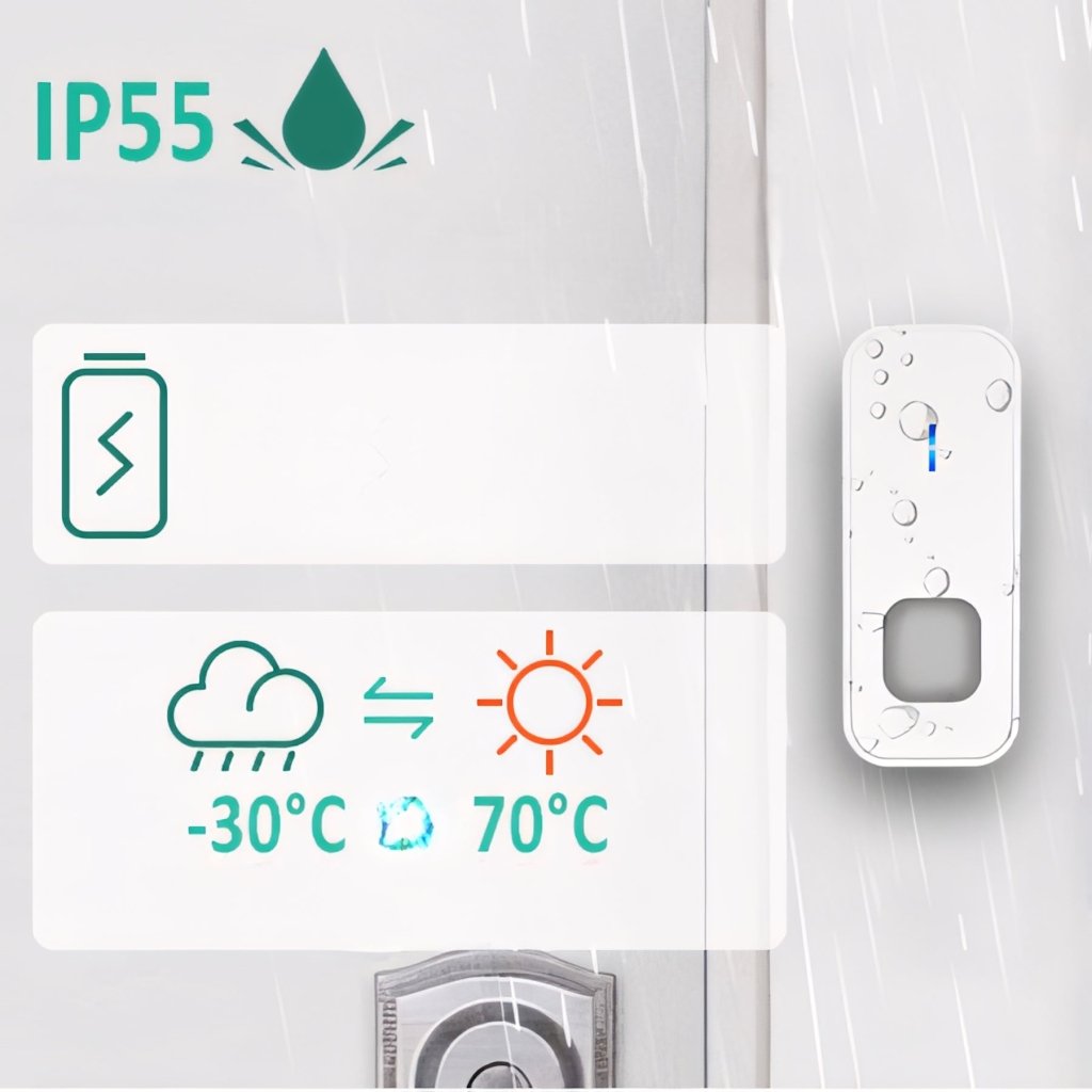 Dzwonek bezprzewodowy do drzwi Surfou 400m 55 melodii | REEVE