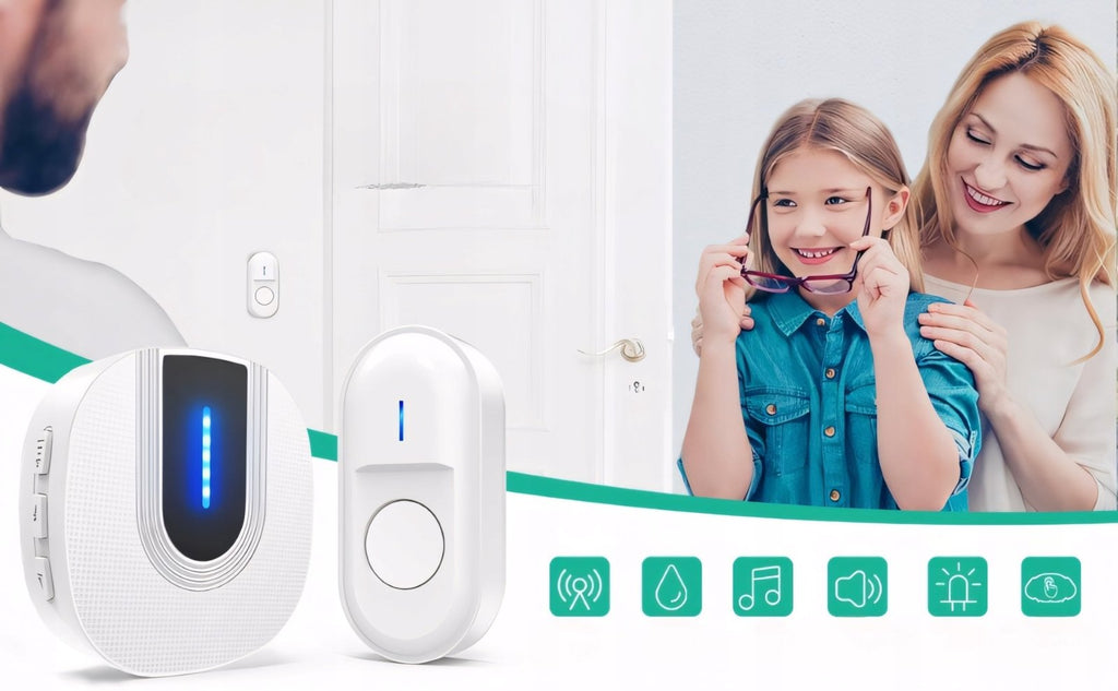 Dzwonek bezprzewodowy SURFOU 300m IP55 biały | REEVE