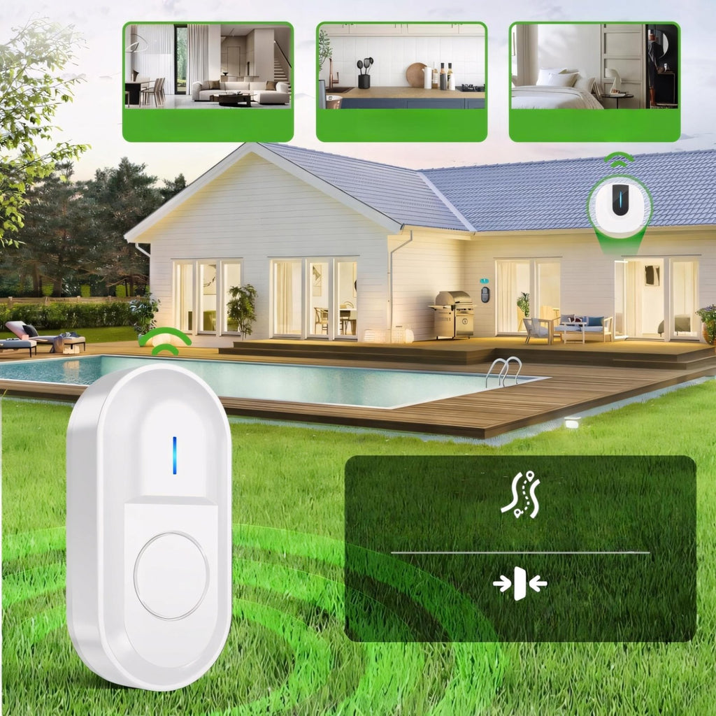 Dzwonek bezprzewodowy SURFOU 300m IP55 biały | REEVE