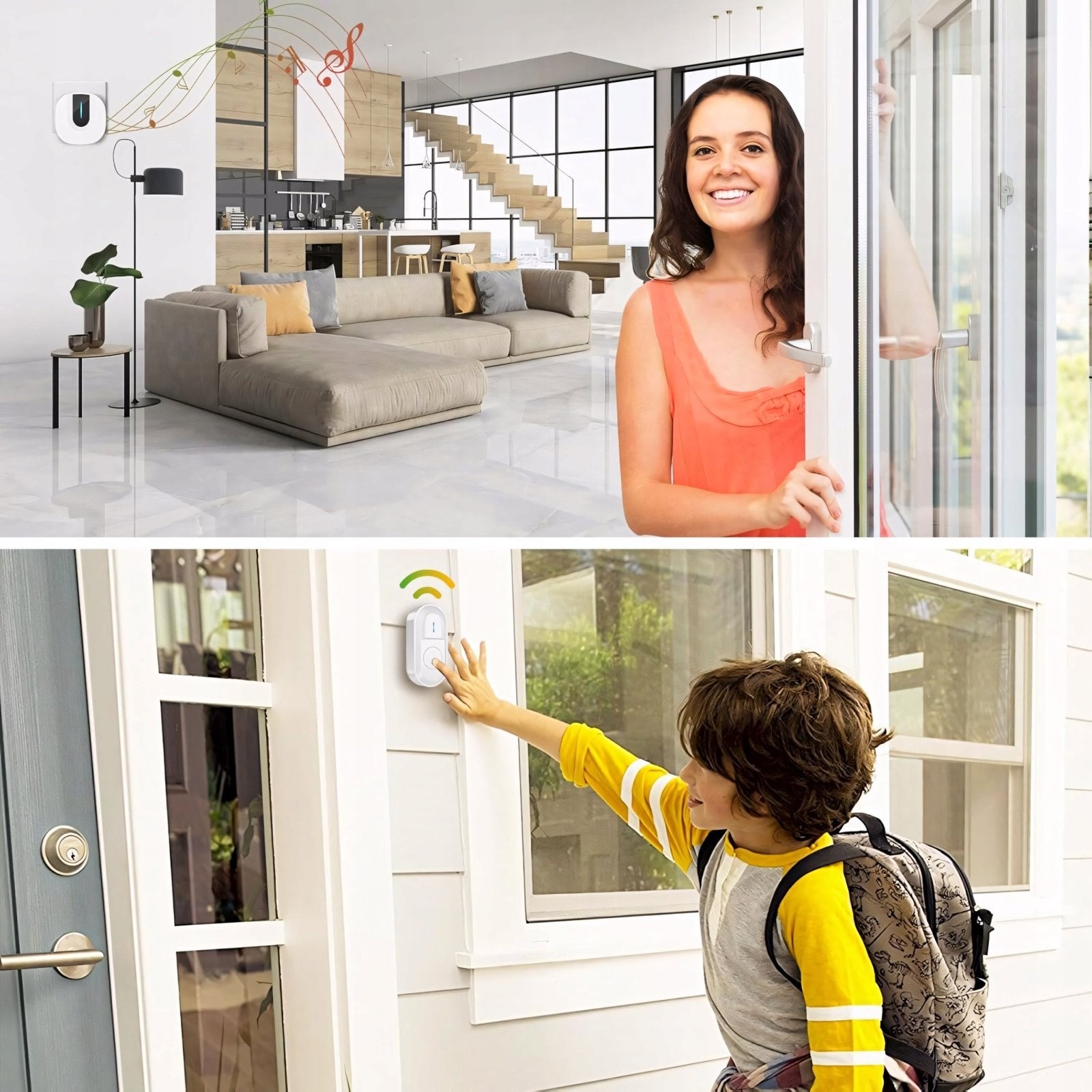 Dzwonek bezprzewodowy SURFOU 300m IP55 biały | REEVE