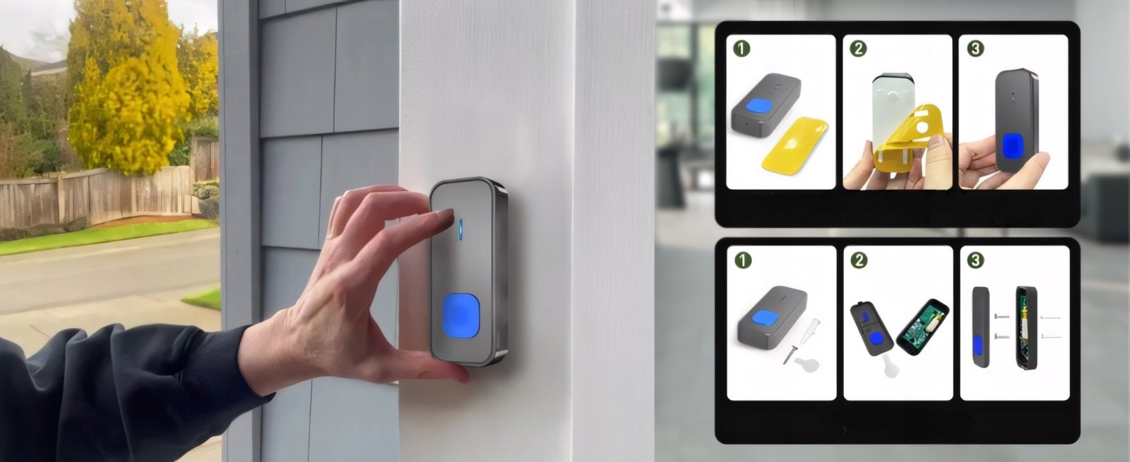 Dzwonek bezprzewodowy SURFOU 400m z 2 nadajnikami IP55 | REEVE