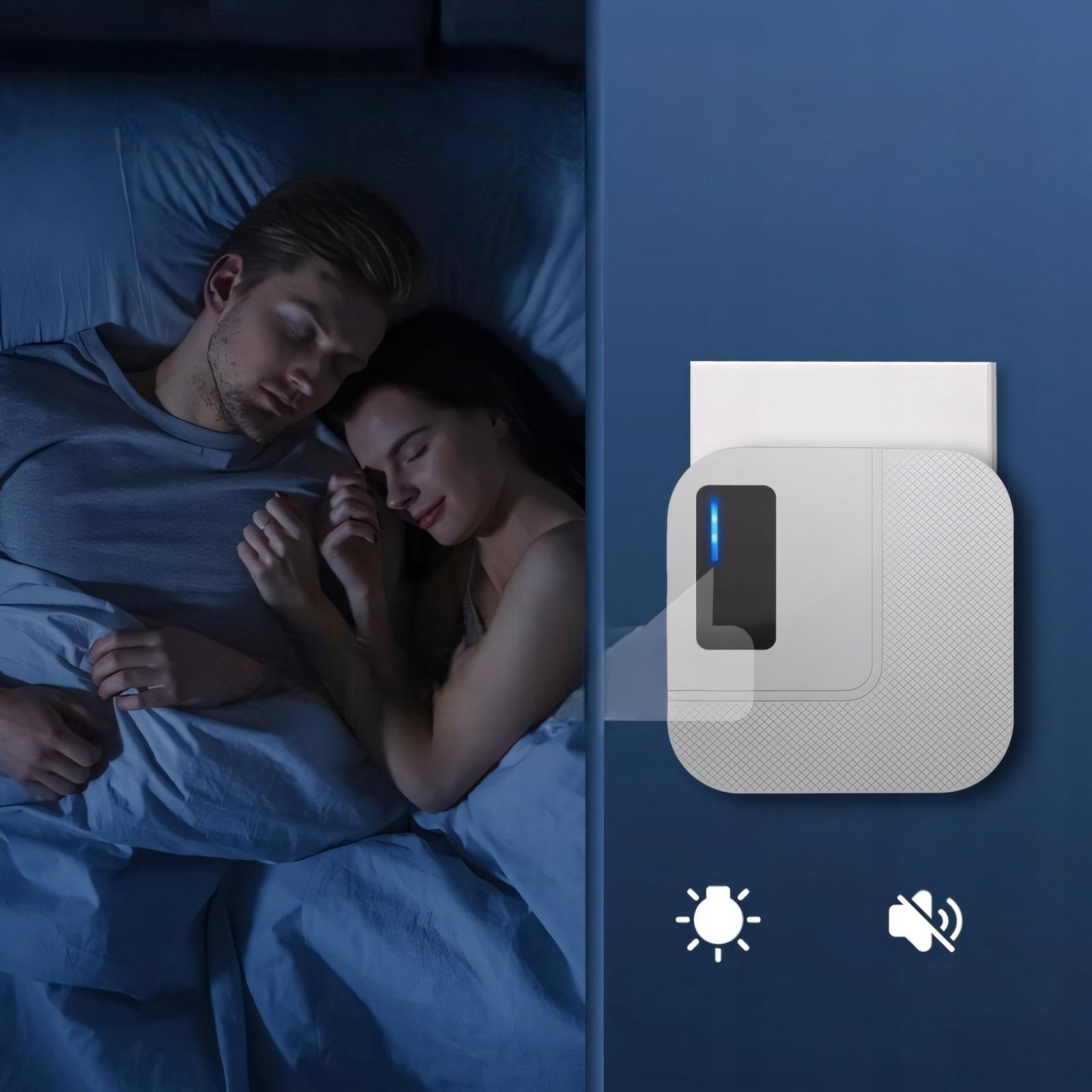 Dzwonek SURFOU 300m 2 odbiorniki IP55 biały | REEVE