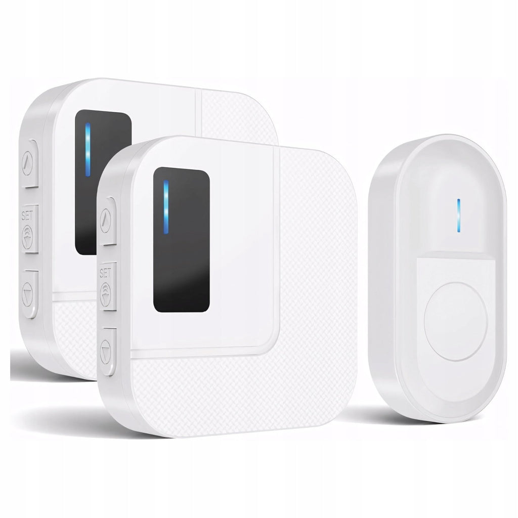 Dzwonek SURFOU 300m 2 odbiorniki IP55 biały | REEVE