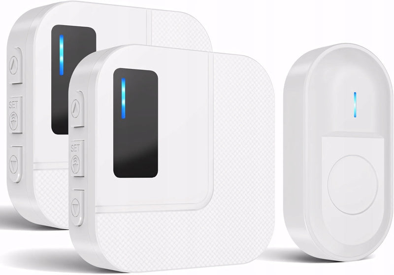 Dzwonek SURFOU 300m 2 odbiorniki IP55 biały | REEVE