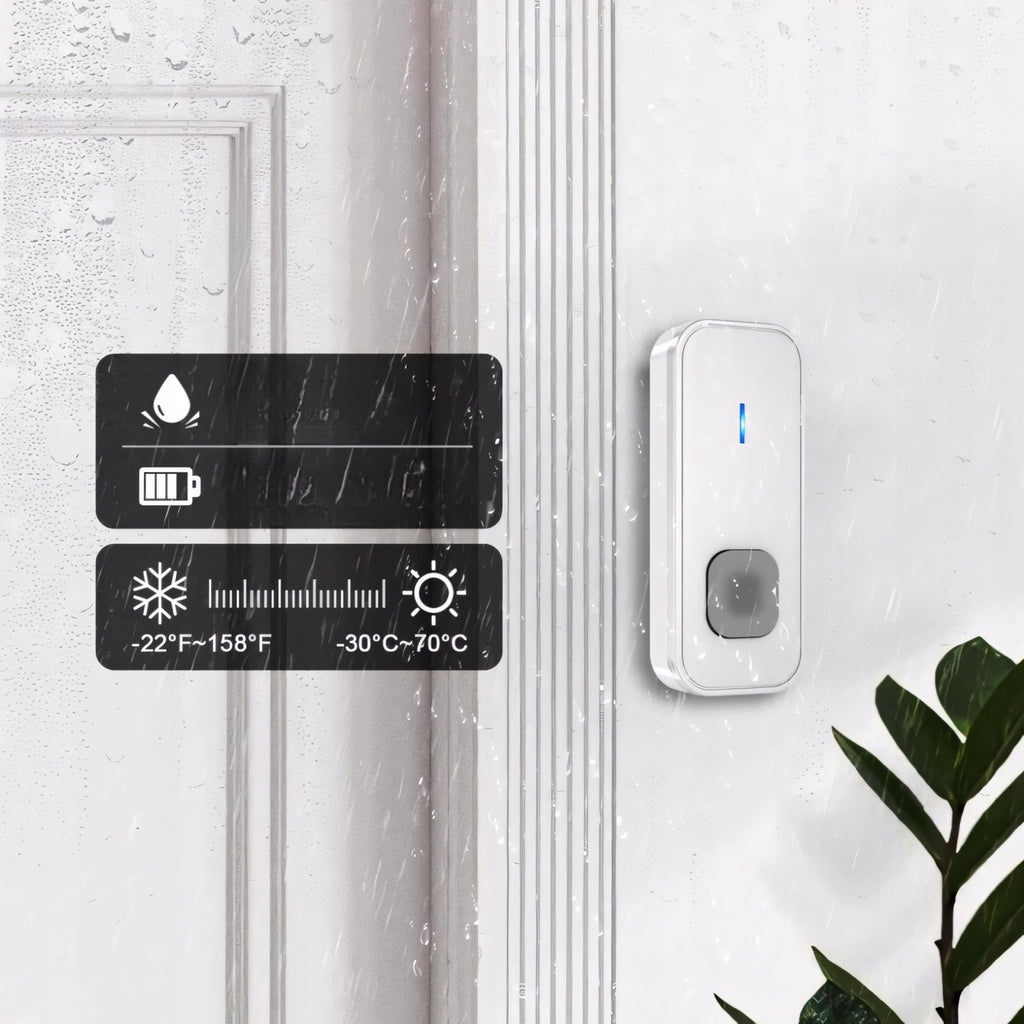 Dzwonek SURFOU 400m IP55 biały na baterię | REEVE