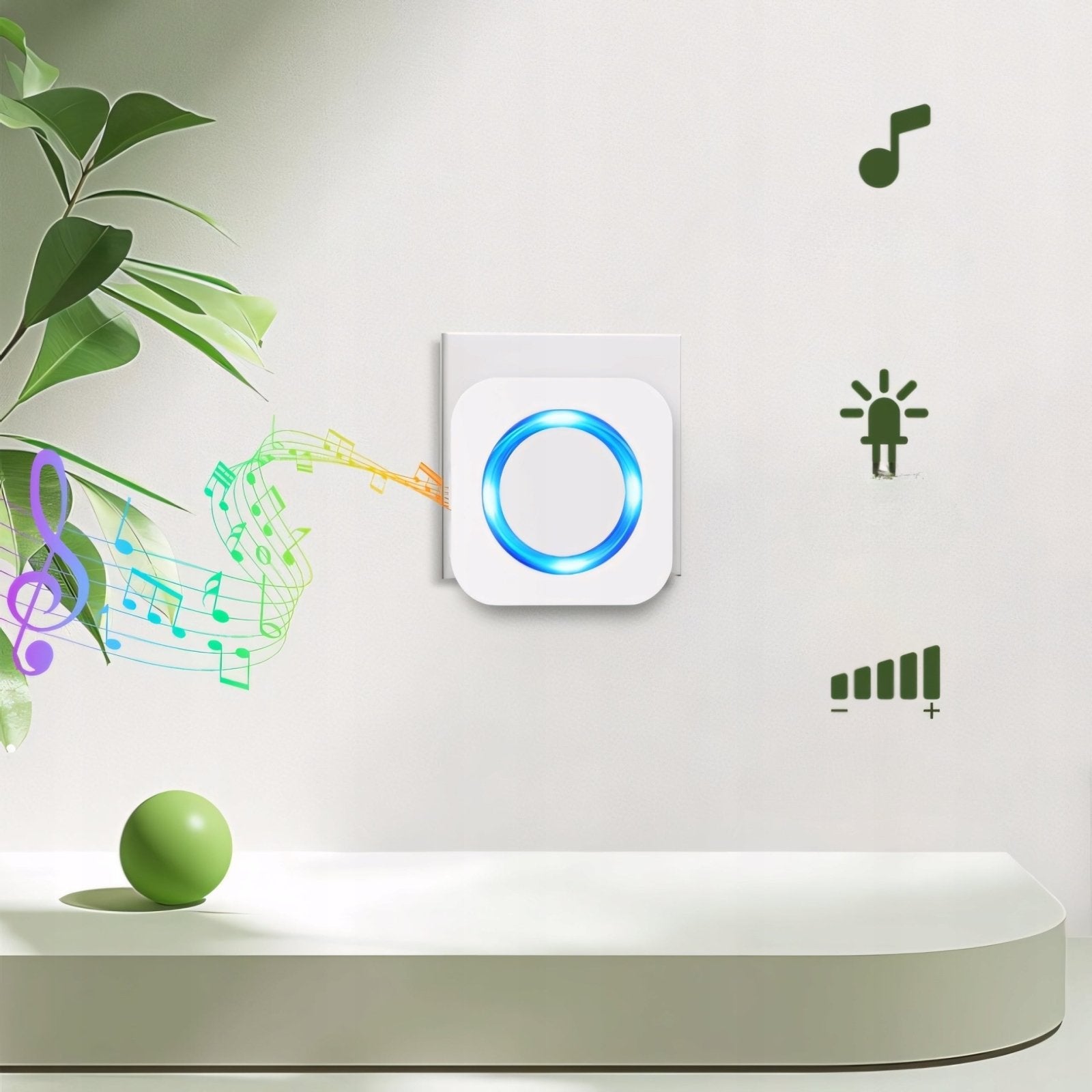 Dzwonek SURFOU 400m IP55 biały na baterię | REEVE