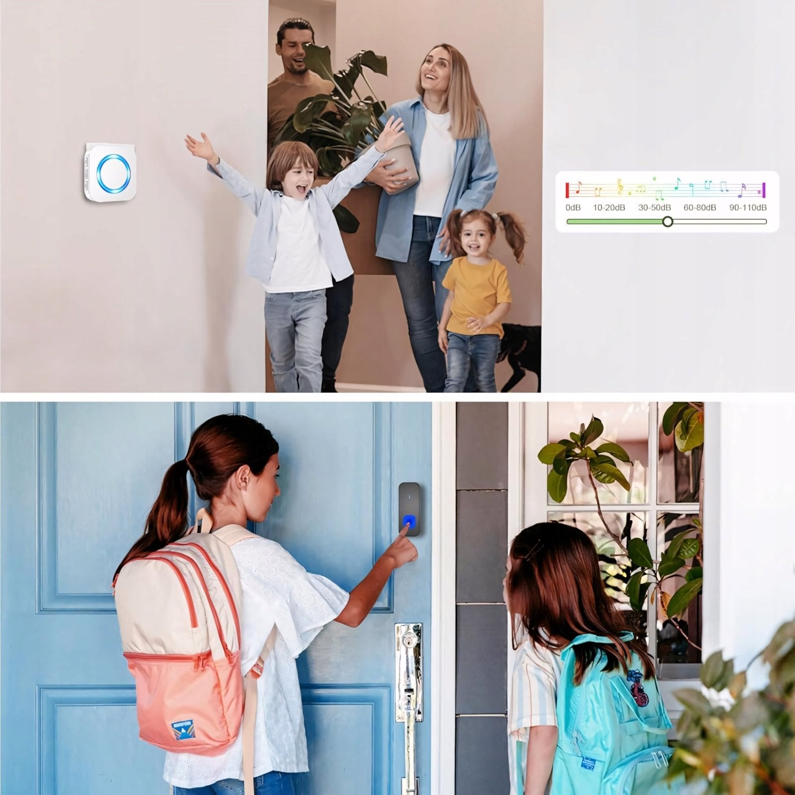 Dzwonek SURFOU 400m IP55 biały na baterię | REEVE