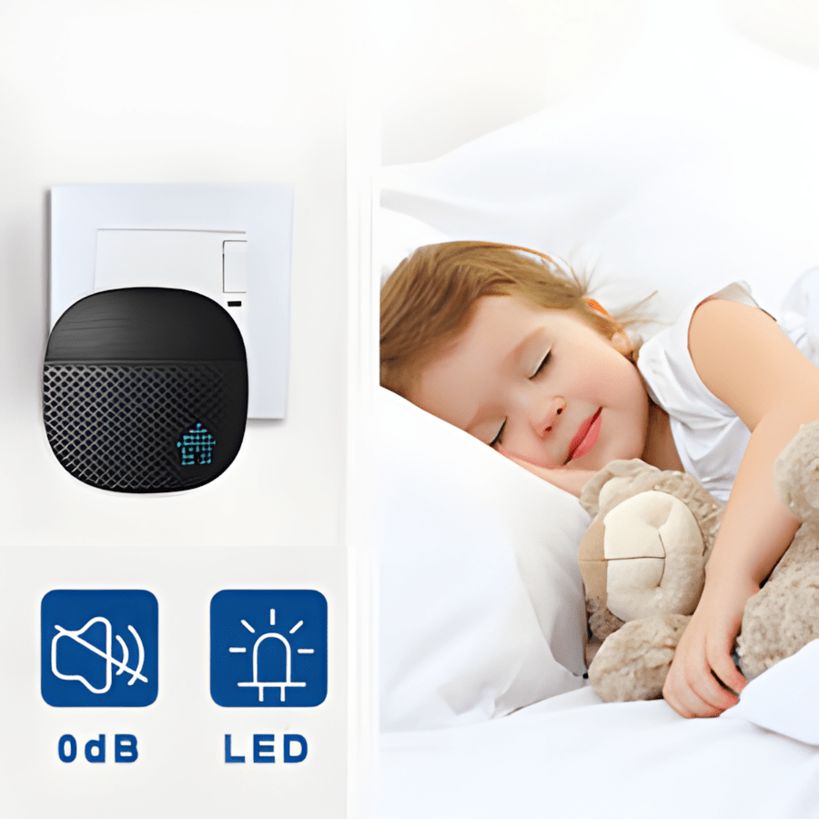 Dzwonek SURFOU 400m IP55 z 2 odbiornikami czarny | REEVE