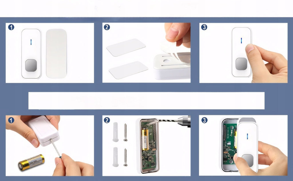 Dzwonek SURFOU 400m z 3 nadajnikami biały | REEVE