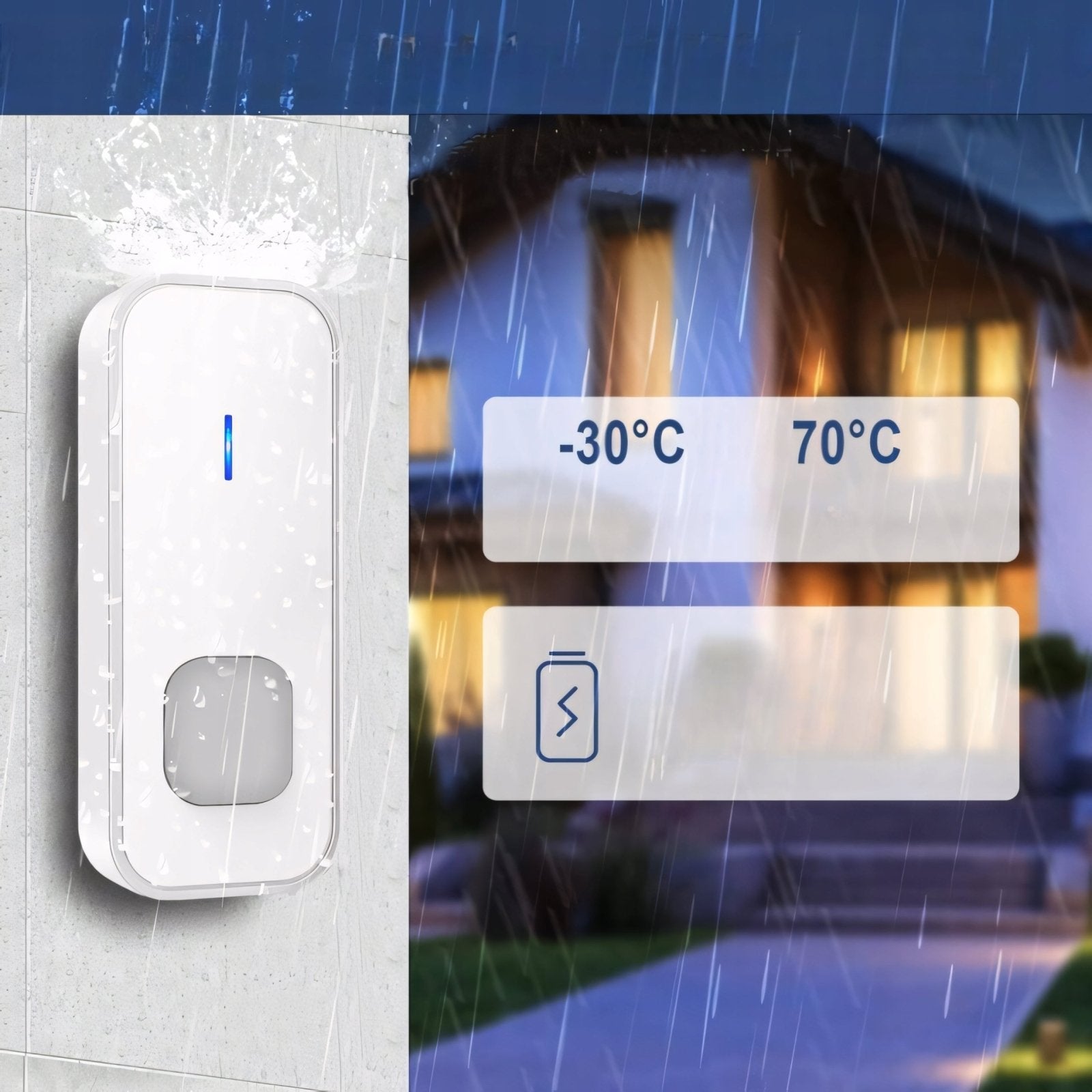 Dzwonek SURFOU 400m z 3 nadajnikami biały | REEVE