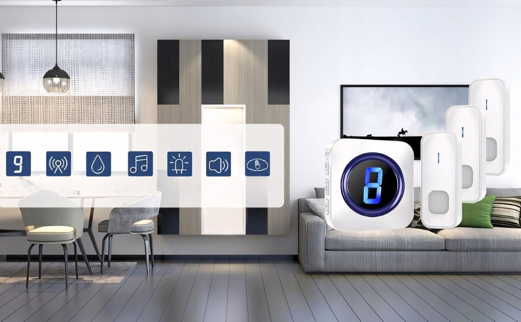 Dzwonek SURFOU 400m z 3 nadajnikami biały | REEVE