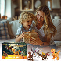 Figurki dinozaurów do składania, 4 sztuki, ruchome stawy | REEVE