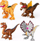 Figurki dinozaurów do składania, 4 sztuki, ruchome stawy