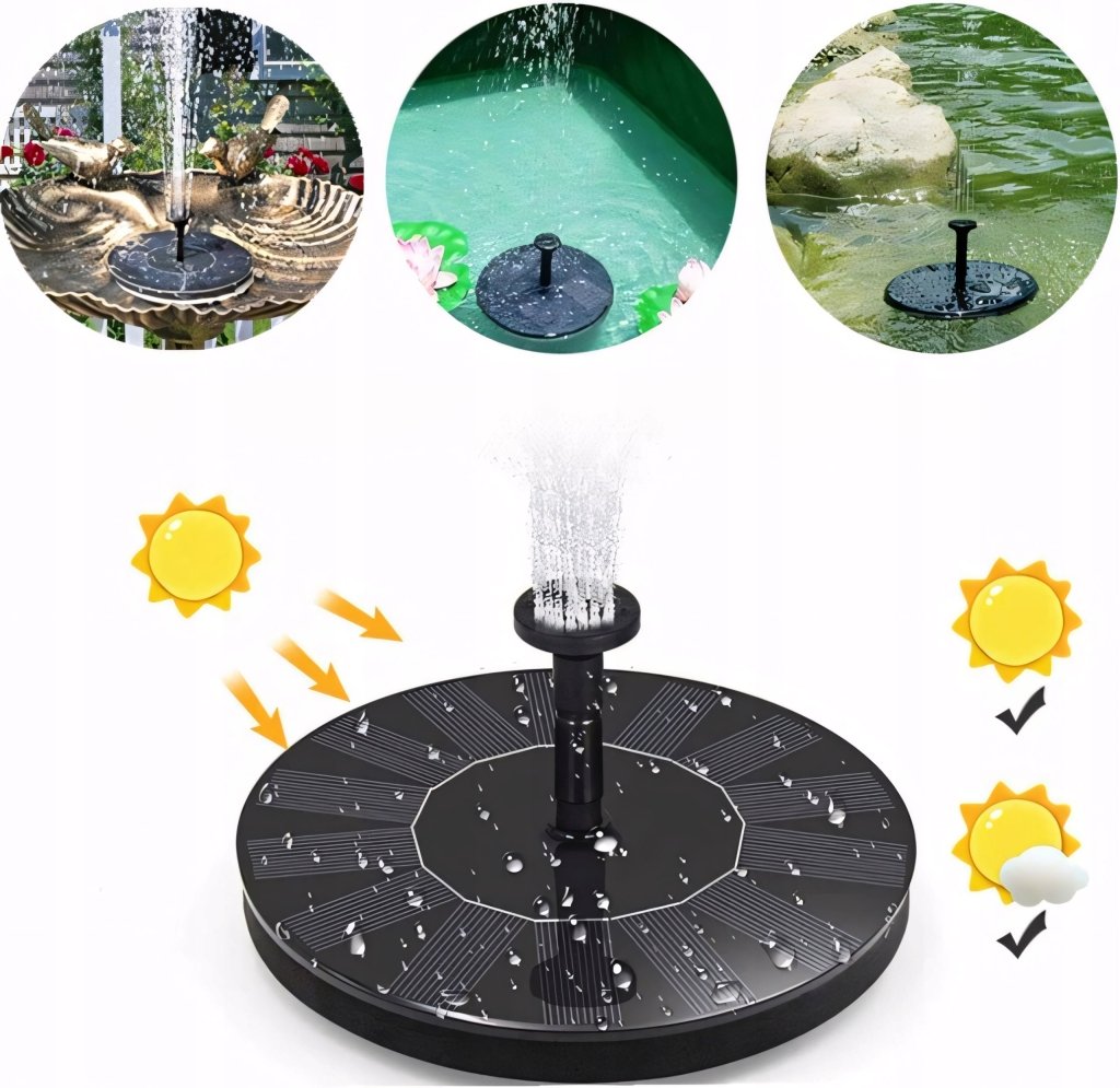 Fontanna solarna pływająca 16 cm – do stawu i oczka | REEVE